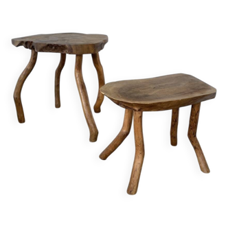 Pair of elm side tables