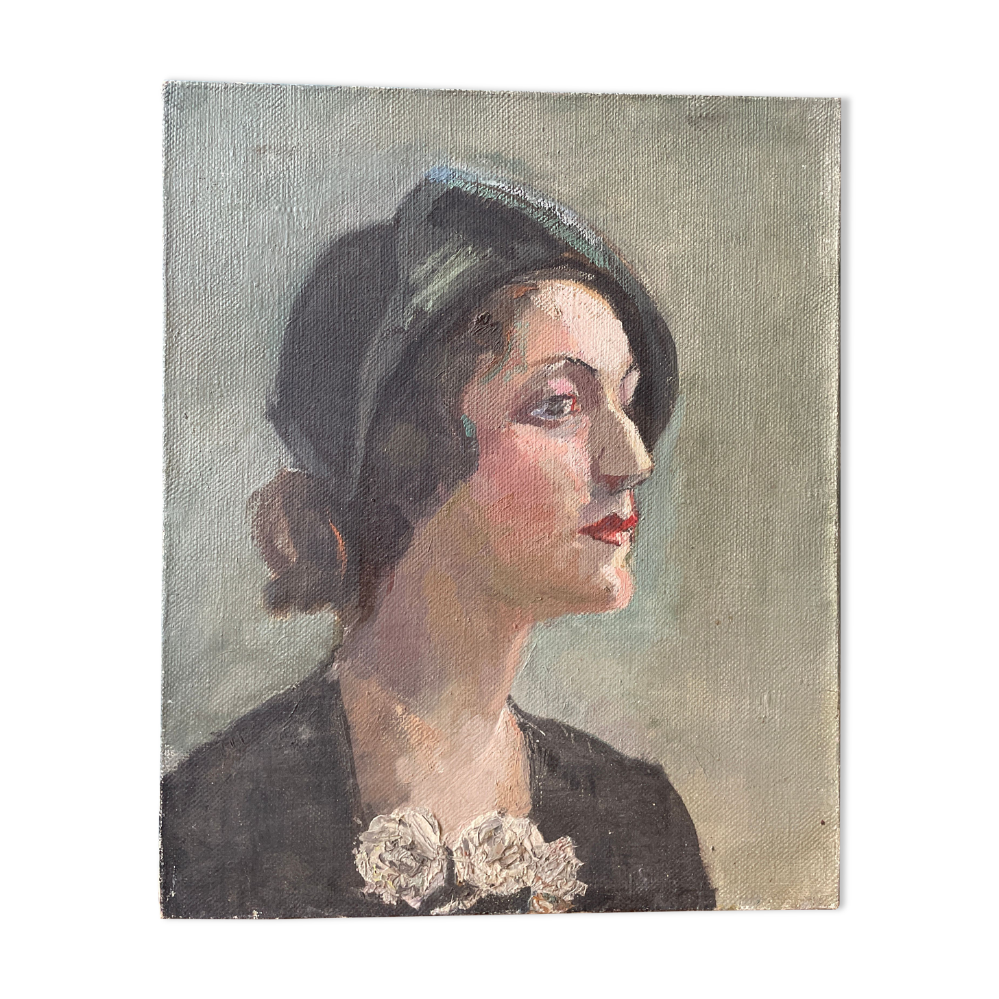 Old portrait painting, circa 1930