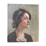 Old portrait painting, circa 1930