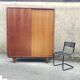 Scandinavian wardrobe 1960 with sliding doors - 160x185