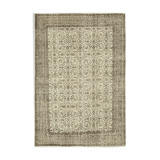 Tapis beige oriental ancien fait à la main 207 cm x 310 cm