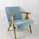 Vintage armchair in light blue, 1970s