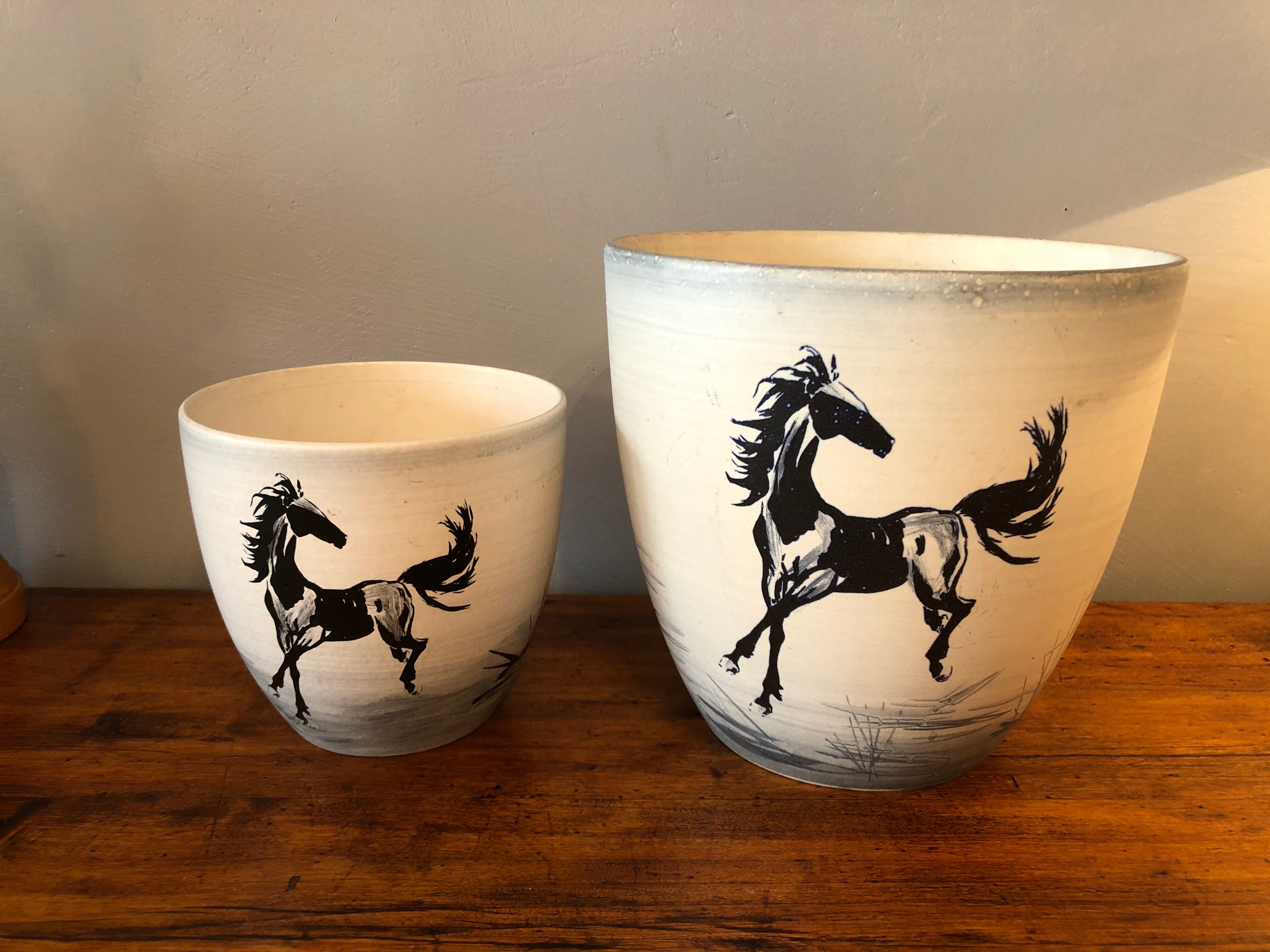 Duo de cache-pots en céramique Paul Milet Sèvres