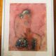 Lithograph: young woman coming out of the bath