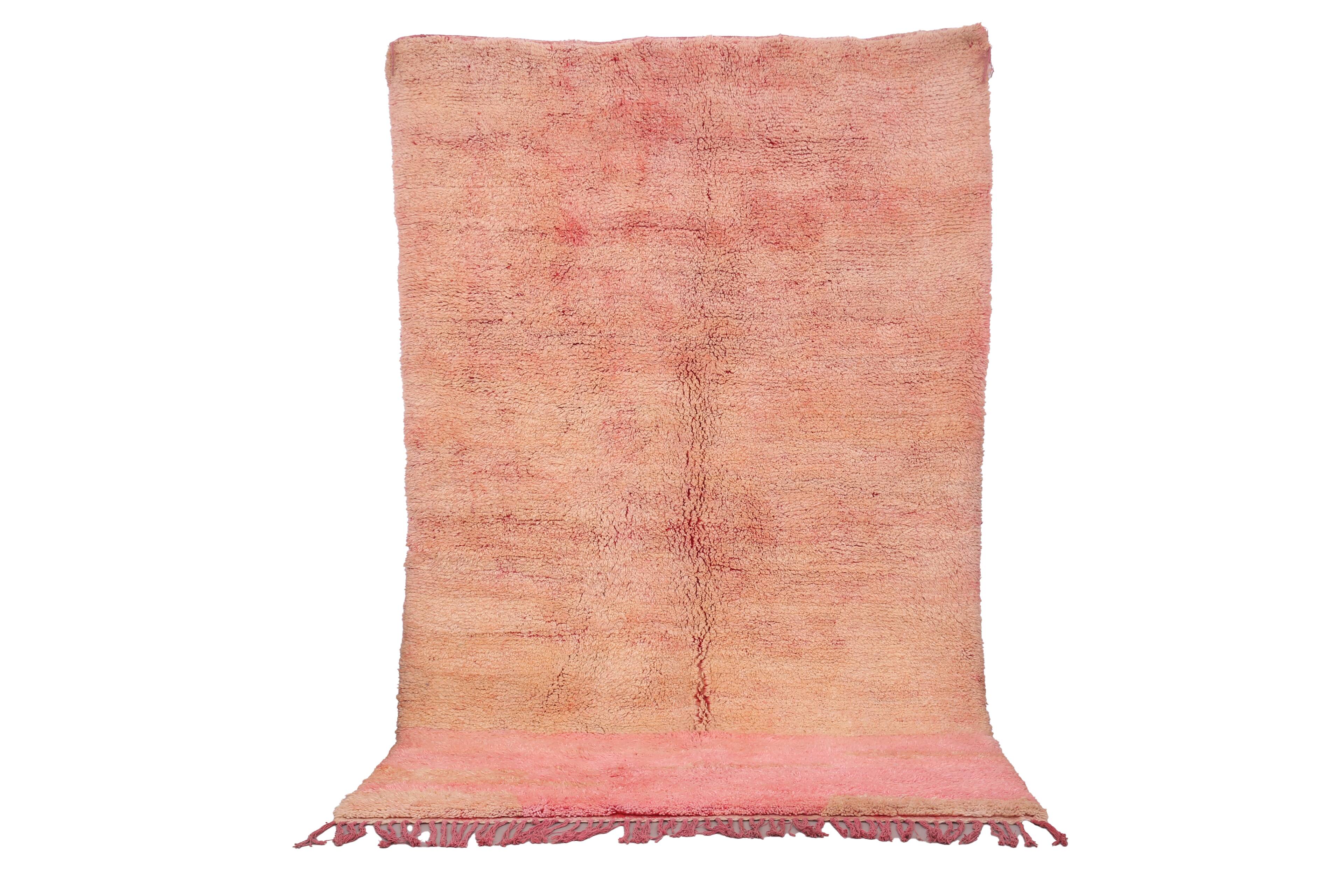 Peach Vintage Moroccan Rug 169 x 285 cm - Berber Wool Rug - Handmade Rug
