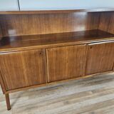 Art Decò sideboard in walnut stained beech open space design