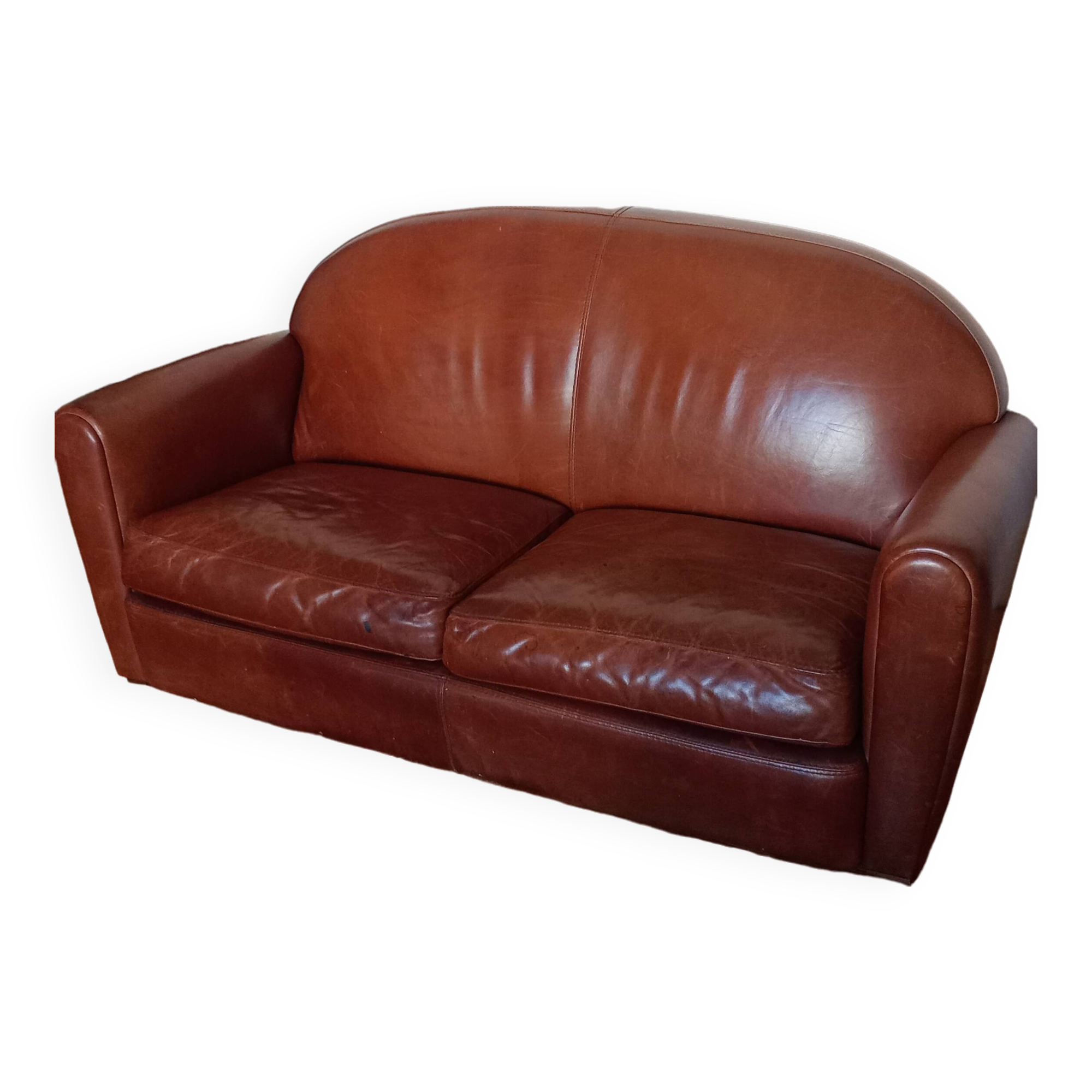 Duvivier leather club sofa