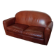 Duvivier leather club sofa