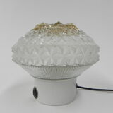 Vintage ceiling lamp with glass shade