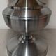Space age XL living room lamp in brushed aluminium, France circa 1970.