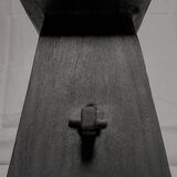 Burnt wood monolith stool