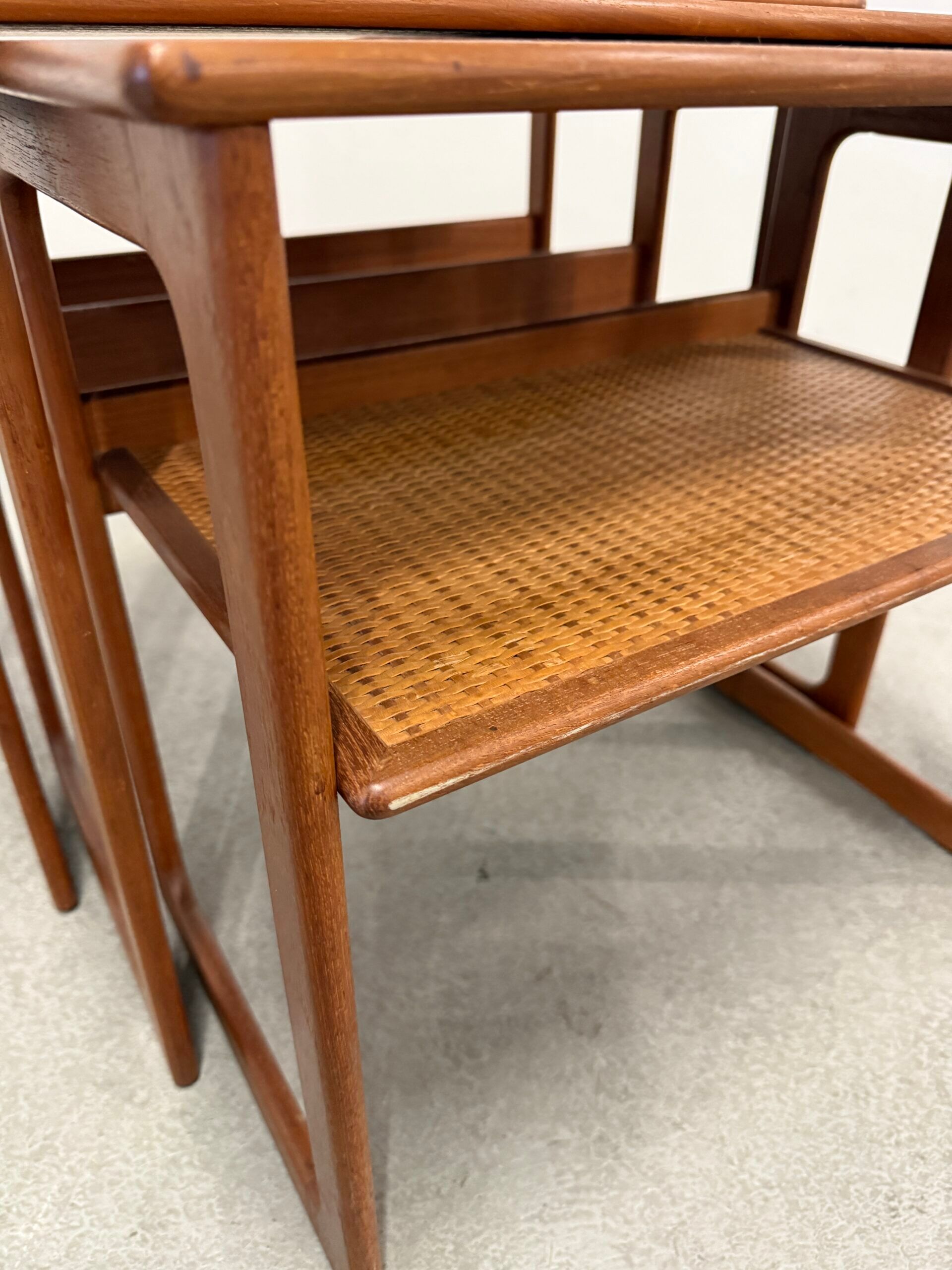 Teak nesting tables by Johannes Andersen