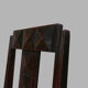 Set of six oak an wicker dining chairs by Victor Courtray