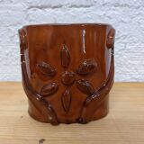Glazed terracotta vase