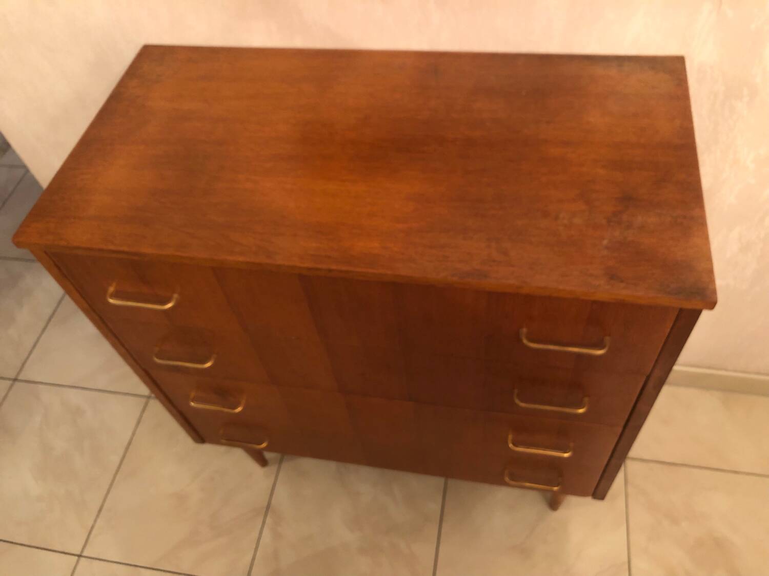 Scandinavian wooden chest of drawers from the 1960s