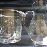 Set of 2 pieces with wheat ear pattern, including 1 jug and 1 ice bucket.