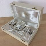 Silver metal Ercuis box, birth or baptism