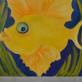 Huile sur toile poisson soleil