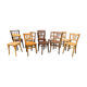 Lot de 10 chaises bistrot dépareillé vintage