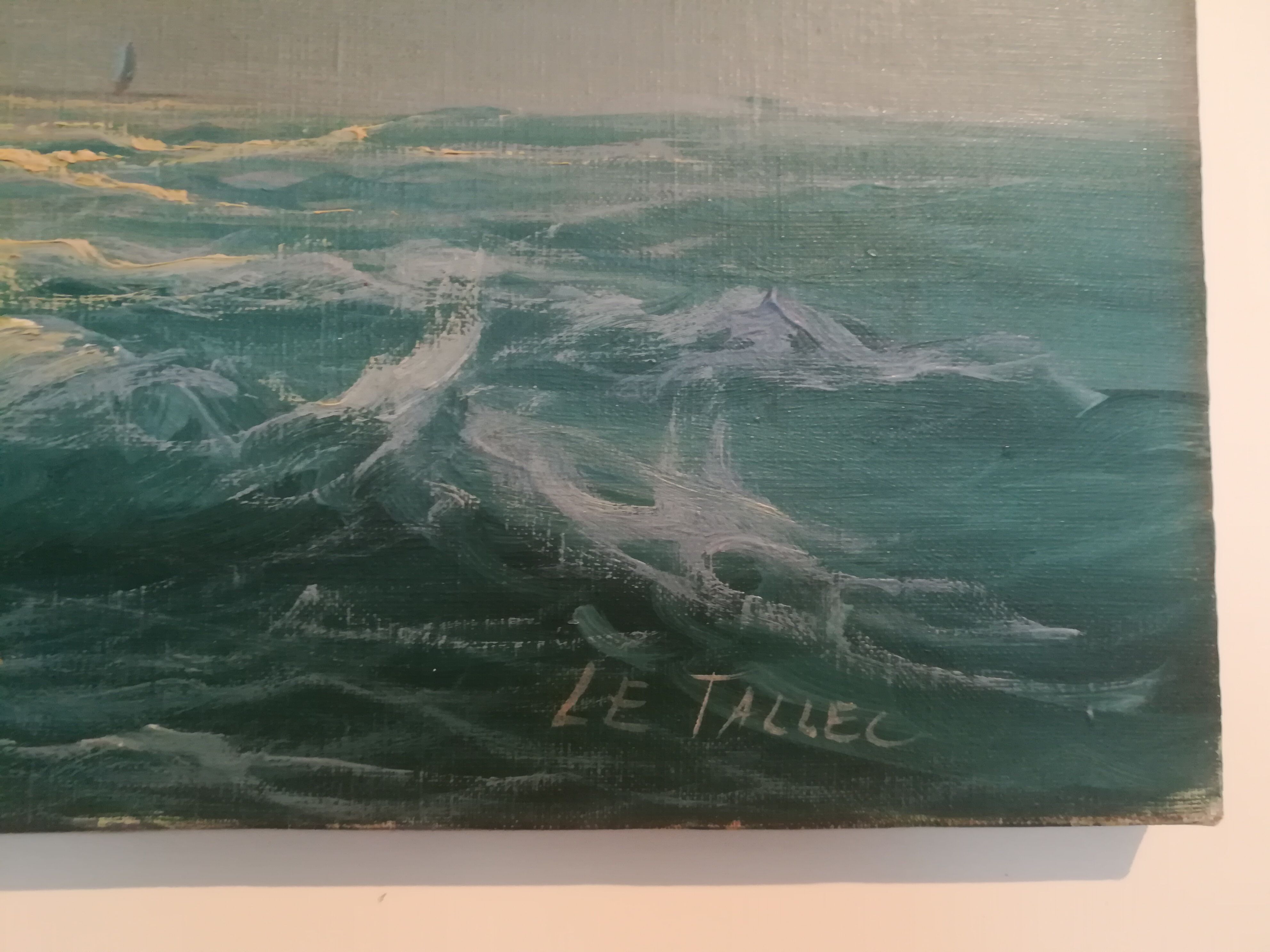 Huile sur toile marine signé Le Tallec