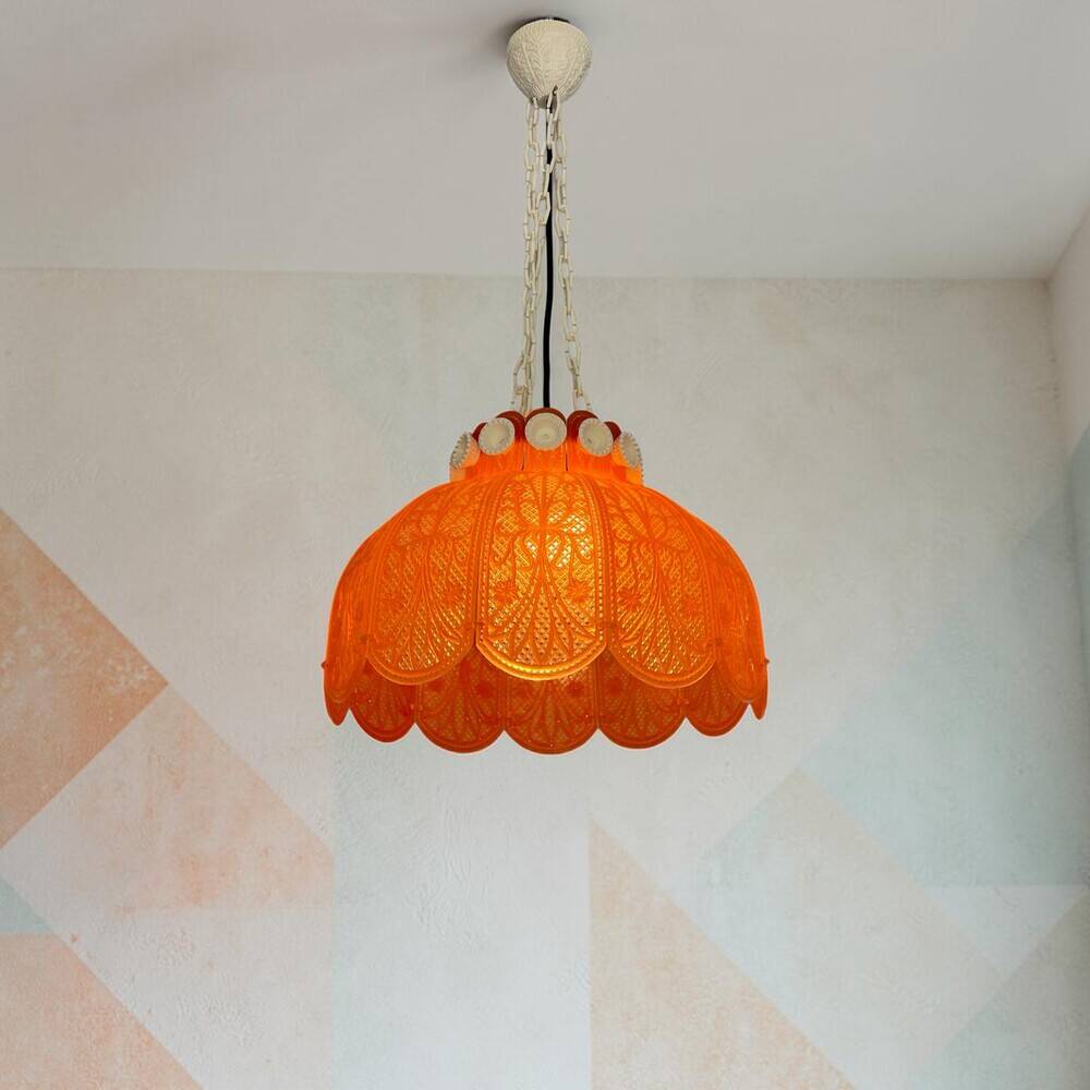 Red acrylic lace hanging light chandelier