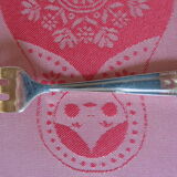 Box of 12 oyster forks in silver metal