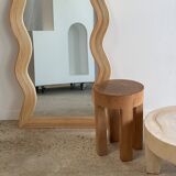 Zigzag rattan foot mirror H:182cm