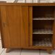 Vintage shoe cabinet with compass legs