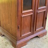 Vitrine Louis Philippe en bois avec rangements