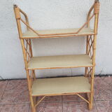 Rattan wall shelf