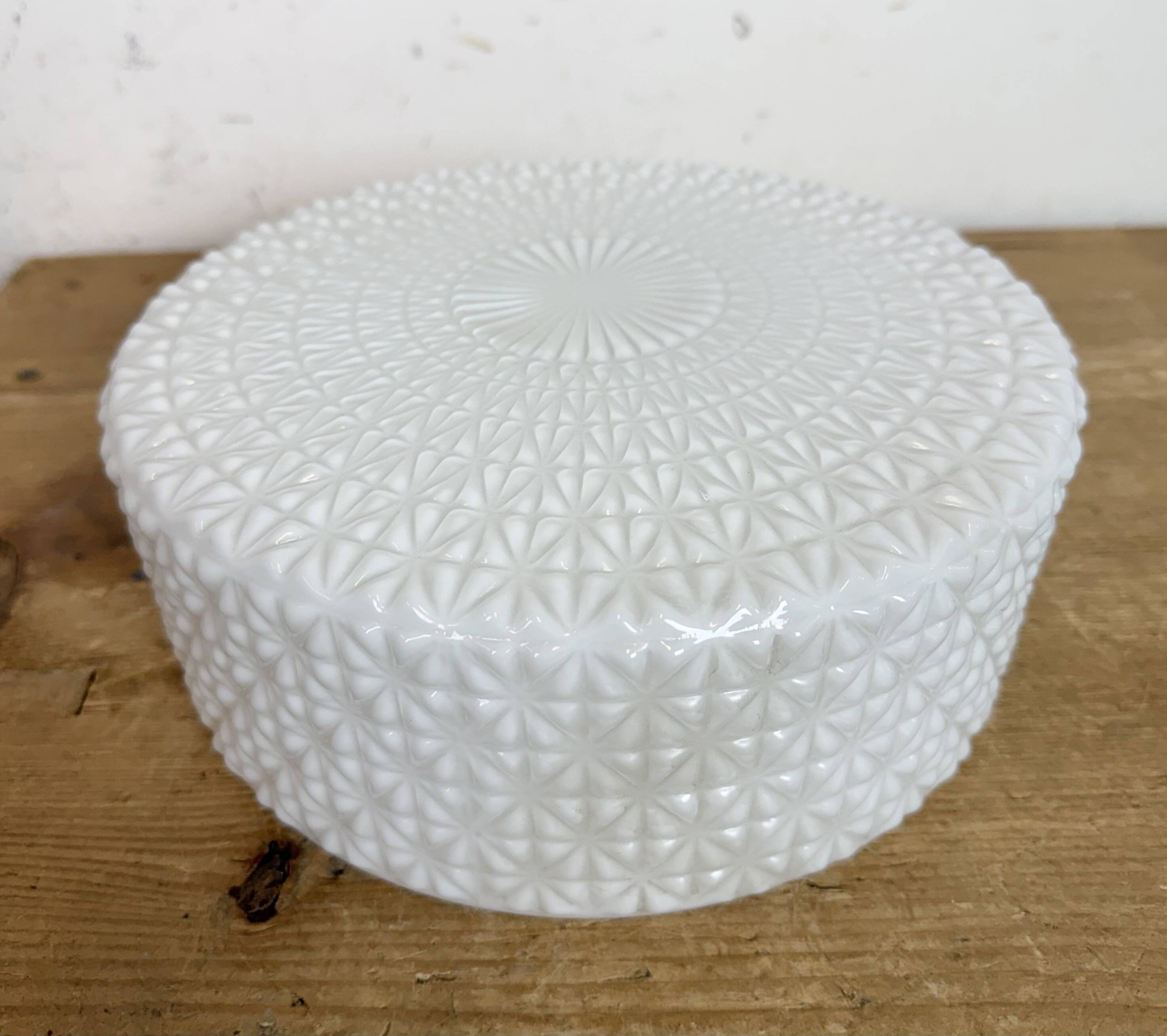 Vintage Wall Or Ceiling Light with Milk Glass, 1970s