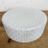 Vintage Wall Or Ceiling Light with Milk Glass, 1970s