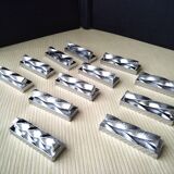 12 silver metal knife holders