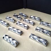 12 silver metal knife holders