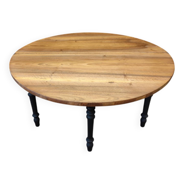 Two-in-one walnut console table