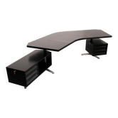 Osvaldo Borsani for Tecno ‘T96’ executive corner desk in black lacquered wood