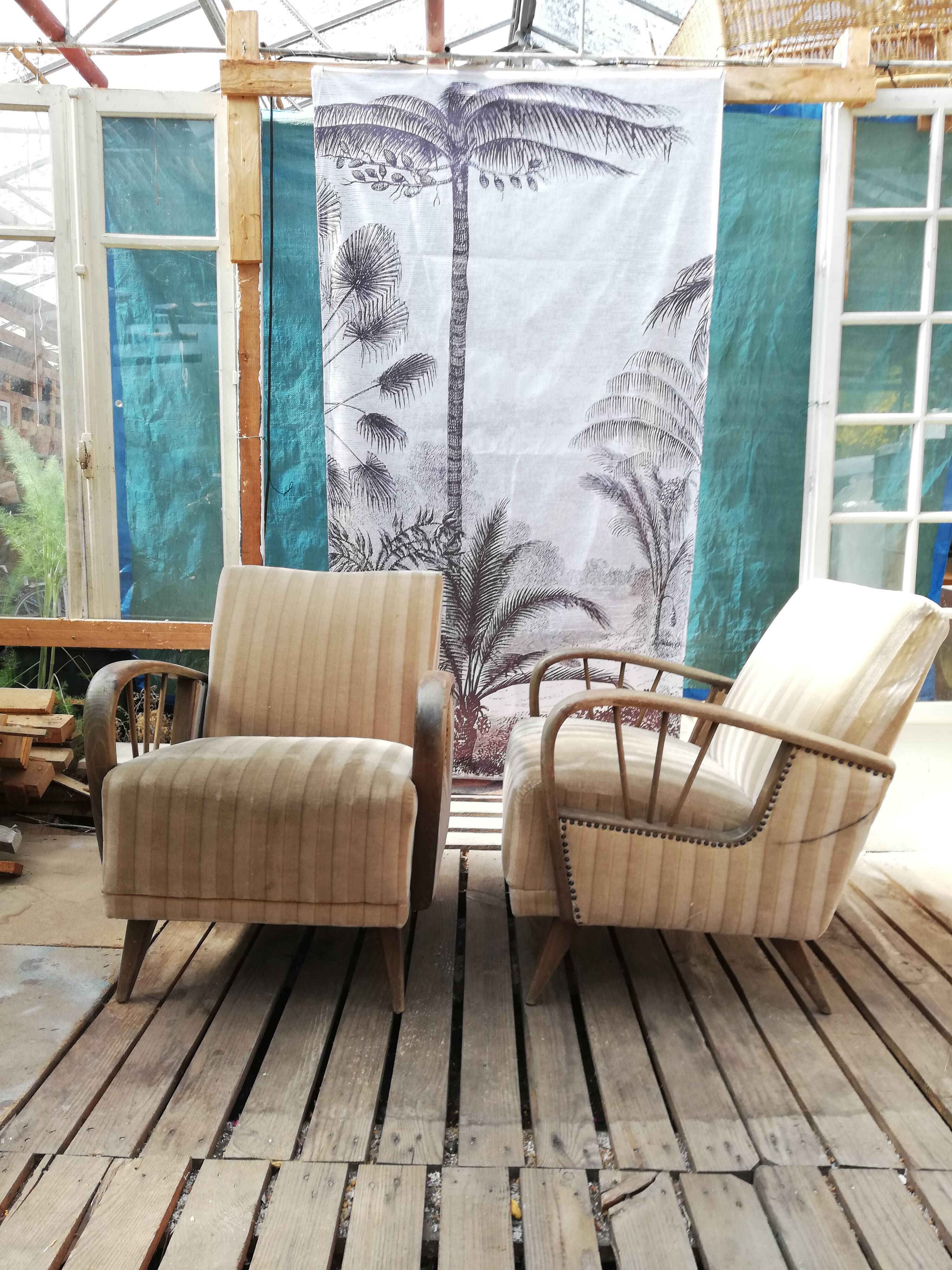 Pair of Art Deco armchairs