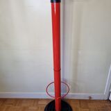Coat rack in orange lacquered metal published by Seccose, 80s