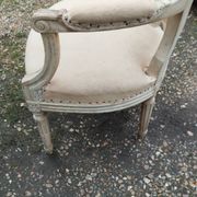 Antique armchair in Louis XVI style from the late 19th century.