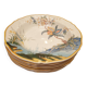 6 Assiettes à potage    Gien France Caraïbes  motif magellan