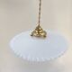 Vintage opaline pendant lamp with serrated edges