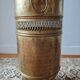 Vintage brass umbrella stand – lion head handles