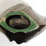 Vintage red and brown ceramic bowl – 1970s centrepiece – Design