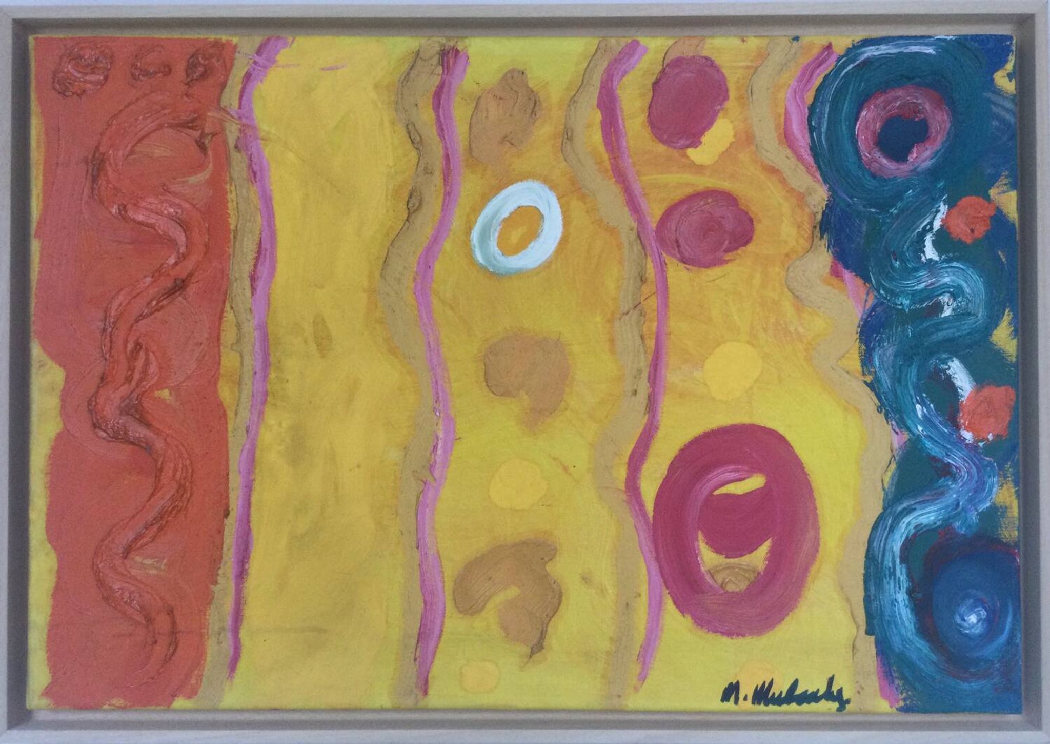 Huile sur toile de michael mulcahy (1952)