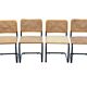 Ensemble de 4 chaises Cesca B32 conçues par Marcel Breuer, cadre noir.