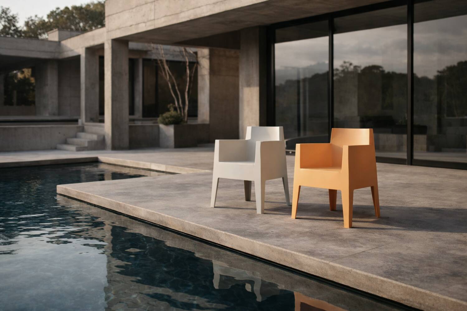 Set of 4 Vintage Mid-Century Modern Atlantide Collection Toy Plastic Chairs