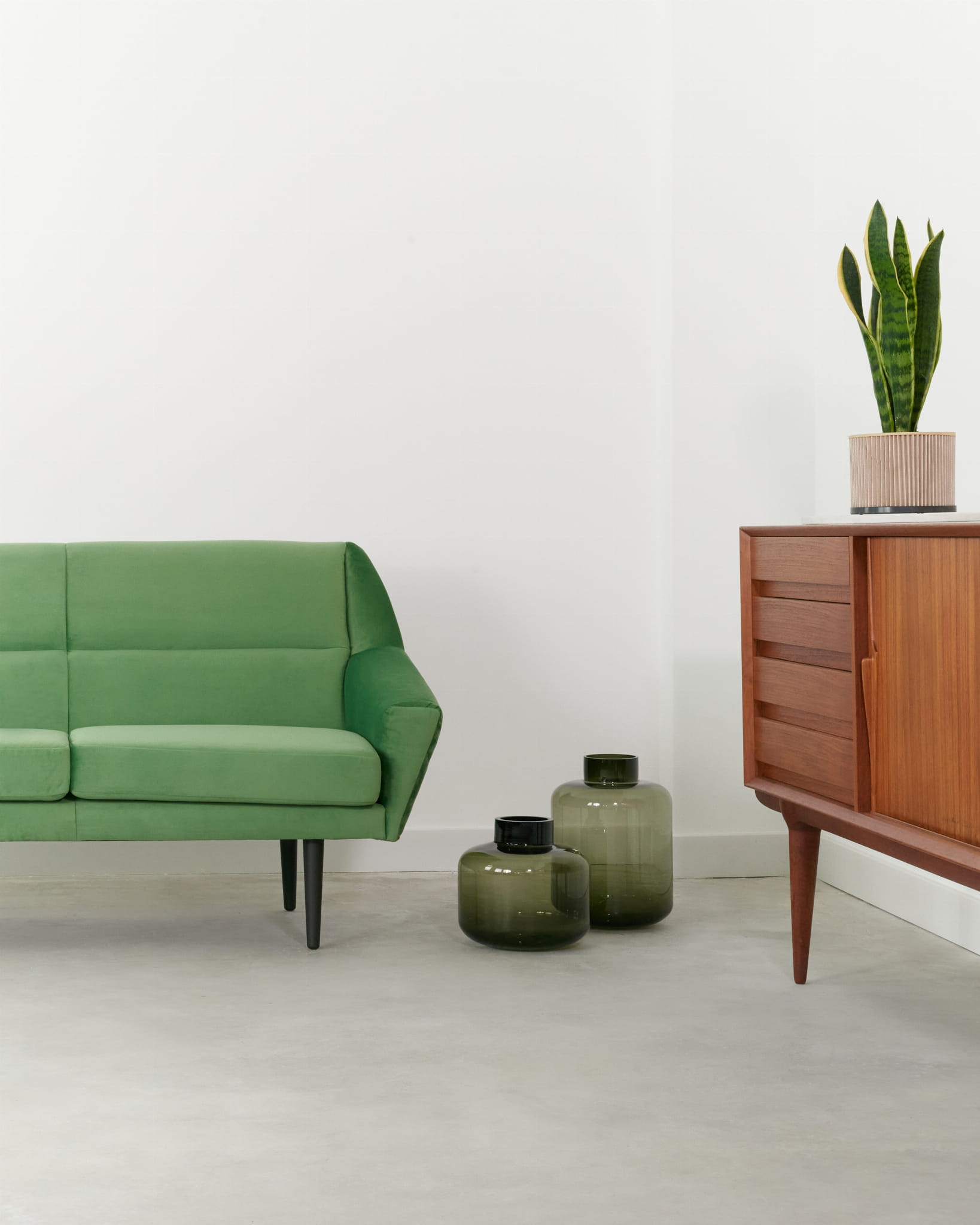 Sofa skagen green, scandinavian design