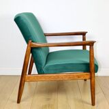 Fauteuil GFM-64, design Edmund Homa des années 70, velours vert - Jade 500 - 2 pièces disponibles