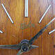 Table clock, art deco clock in Wuba Amsterdam in wood and brass. Year 50
