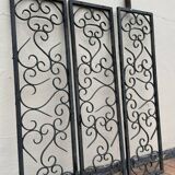 Set of 3 wrought iron grilles